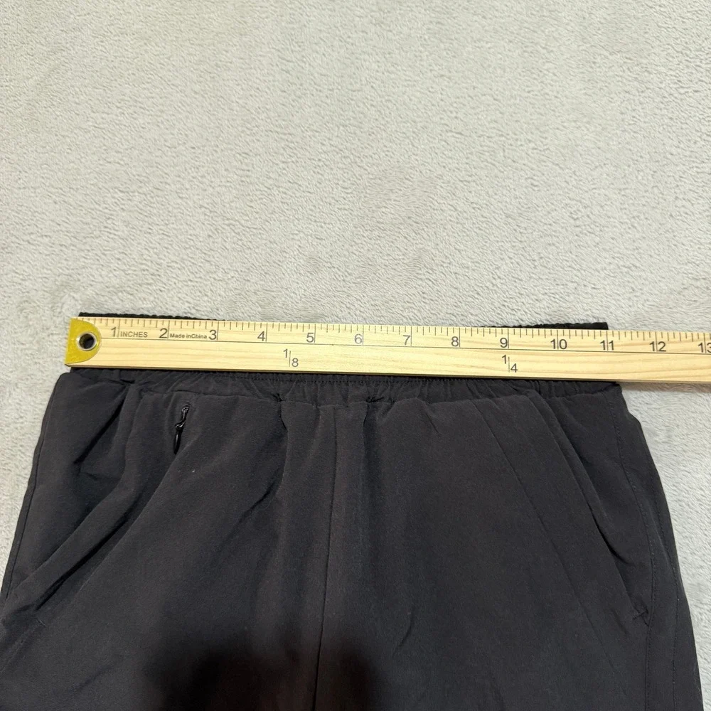 Athleta Girl Wide Leg Pants Girls S 7 Black Athletic Lined Stretch Active Relax